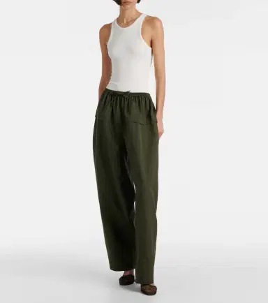 Alaia Alaïa Peplum cotton tapered pants | Thumbnail 6