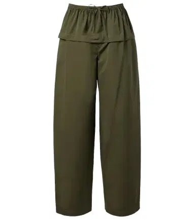 Alaia Alaïa Peplum cotton tapered pants | Thumbnail 1