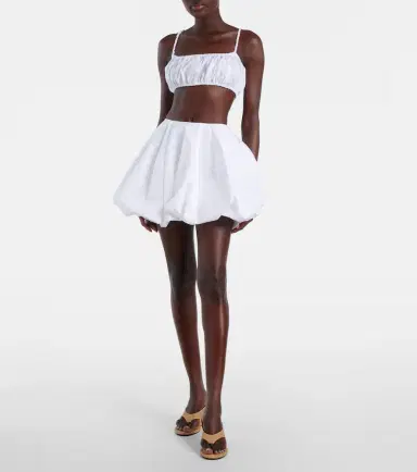 Alaïa Alaïa Ruched cotton bra top | Thumbnail 2