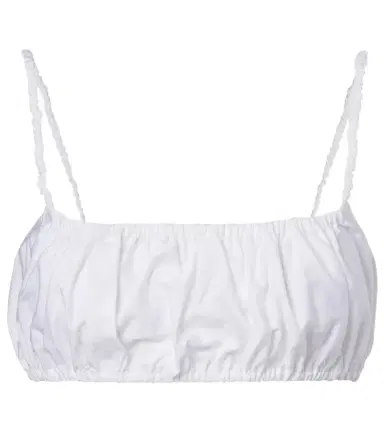 Alaïa Alaïa Ruched cotton bra top | Thumbnail 1