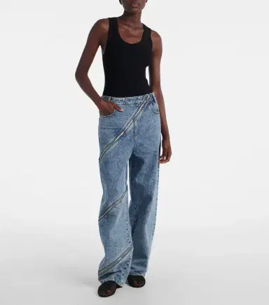Alaïa Alaïa Spiral high-rise wide-leg jeans | Thumbnail 2 Alaïa Alaïa Spiral high-rise wide-leg jeans | Thumbnail 2