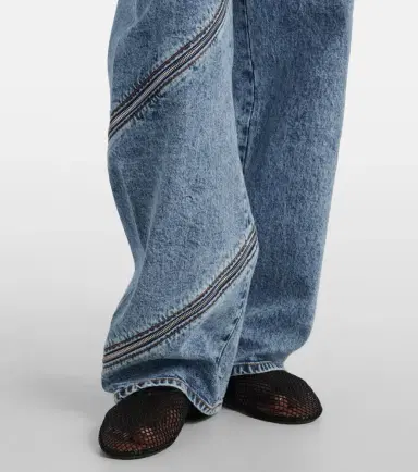 Alaïa Alaïa Spiral high-rise wide-leg jeans | Thumbnail 4 Alaïa Alaïa Spiral high-rise wide-leg jeans | Thumbnail 4