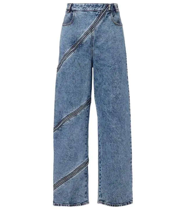 Alaia Alaïa Spiral high-rise wide-leg jeans