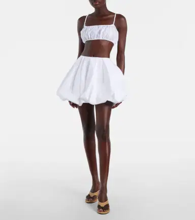 Alaïa Alaïa Cotton poplin miniskirt | Thumbnail 3