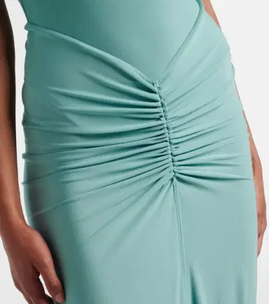 Alaïa Alaïa Ruched jersey maxi dress | Thumbnail 4 Alaïa Alaïa Ruched jersey maxi dress | Thumbnail 4