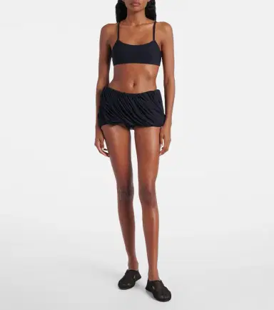 Alaïa Alaïa Pleated low-rise bikini | Thumbnail 2 Alaïa Alaïa Pleated low-rise bikini | Thumbnail 2