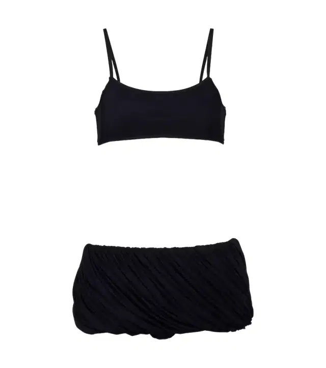 Alaia Alaïa Pleated low-rise bikini