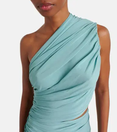 Alaïa Alaïa Asymmetric ruched jersey maxi dress | Thumbnail 6