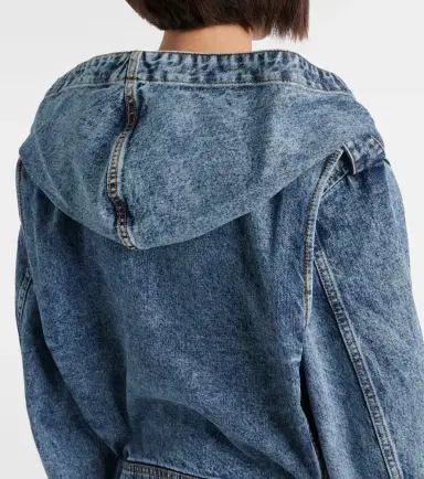 Alaïa Alaïa Belted hooded denim jacket | Thumbnail 2 Alaïa Alaïa Belted hooded denim jacket | Thumbnail 2