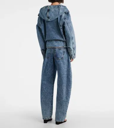 Alaïa Alaïa Belted hooded denim jacket | Thumbnail 4 Alaïa Alaïa Belted hooded denim jacket | Thumbnail 4