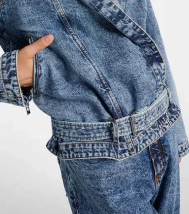 Alaïa Alaïa Belted hooded denim jacket | Thumbnail 6 Alaïa Alaïa Belted hooded denim jacket | Thumbnail 6