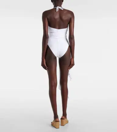 Alaïa Alaïa Draped halterneck swimsuit | Thumbnail 2