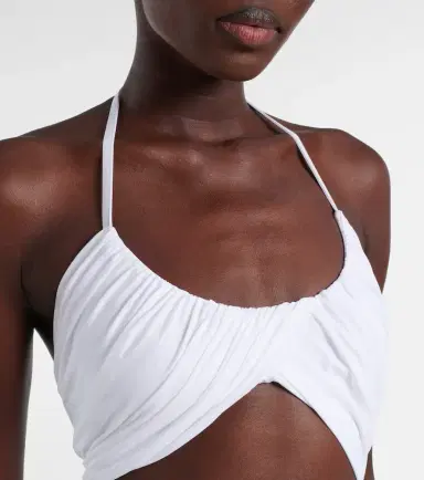 Alaïa Alaïa Draped halterneck swimsuit | Thumbnail 3