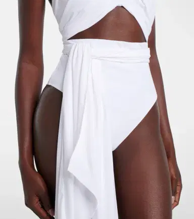 Alaïa Alaïa Draped halterneck swimsuit | Thumbnail 6
