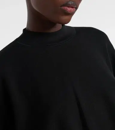 Alaïa Alaïa Cropped cotton-blend T-shirt | Thumbnail 3 Alaïa Alaïa Cropped cotton-blend T-shirt | Thumbnail 3