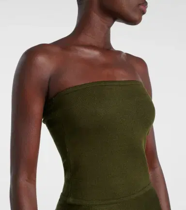 Alaïa Alaïa Linen-blend bustier dress | Thumbnail 4