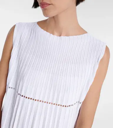Alaïa Alaïa Plissé pointelle minidress | Thumbnail 2