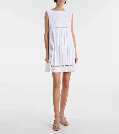 Alaïa Alaïa Plissé pointelle minidress | Thumbnail 3