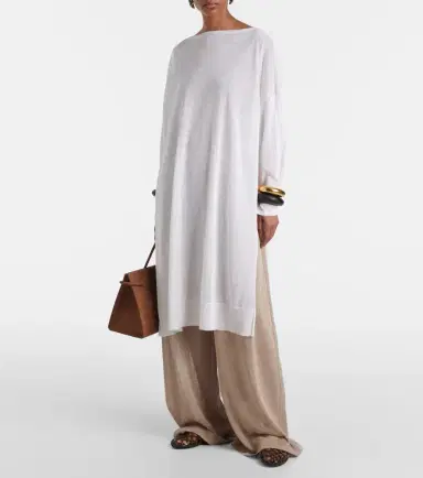 Alaïa Alaïa Linen and silk kaftan | Thumbnail 2