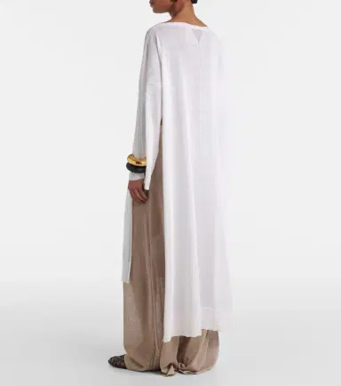 Alaïa Alaïa Linen and silk kaftan | Thumbnail 3
