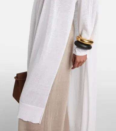 Alaïa Alaïa Linen and silk kaftan | Thumbnail 6