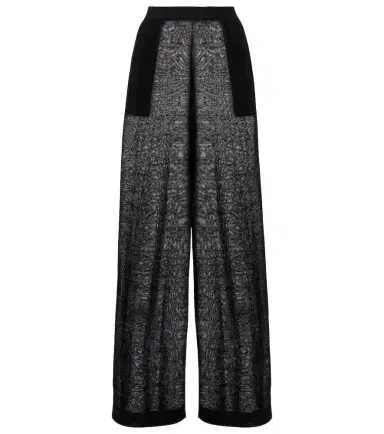 Alaïa Alaïa Sheer linen and silk wide-leg pants | Thumbnail 1 Alaïa Alaïa Sheer linen and silk wide-leg pants | Thumbnail 1
