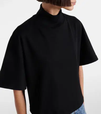 Alaïa Alaïa High-neck cotton jersey T-shirt | Thumbnail 5