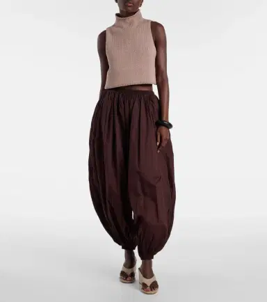 Alaïa Alaïa Cropped cotton-blend turtleneck top | Thumbnail 2