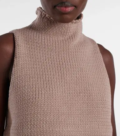 Alaïa Alaïa Cropped cotton-blend turtleneck top | Thumbnail 3