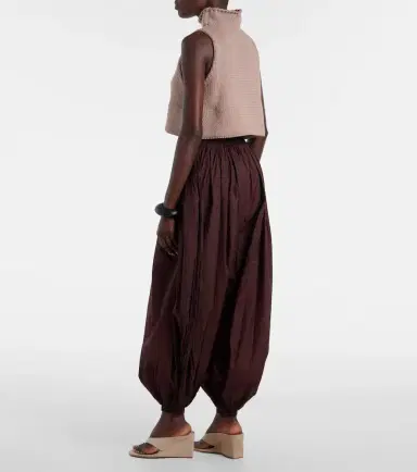 Alaïa Alaïa Cropped cotton-blend turtleneck top | Thumbnail 4