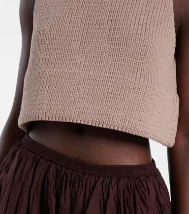 Alaïa Alaïa Cropped cotton-blend turtleneck top | Thumbnail 5