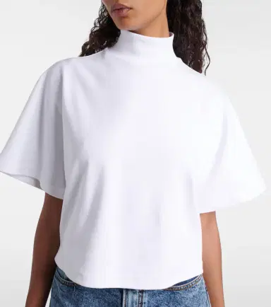 Alaïa Alaïa High-neck cotton jersey T-shirt | Thumbnail 3 Alaïa Alaïa High-neck cotton jersey T-shirt | Thumbnail 3