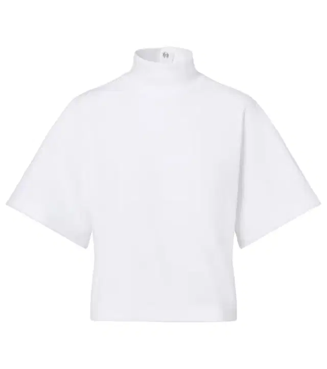 Alaïa High-neck cotton jersey T-shirt