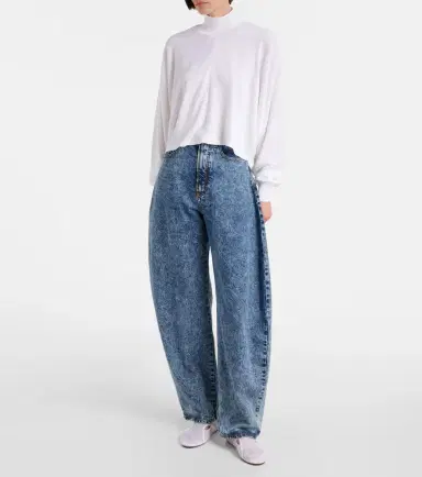 Alaïa Alaïa Cropped linen turtleneck sweater | Thumbnail 3