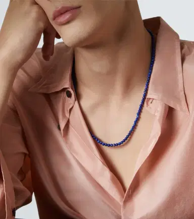Mateo 14kt gold necklace with lapis | Thumbnail 4