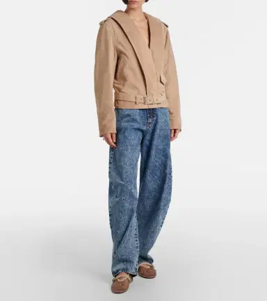Alaïa Alaïa Suede biker jacket | Thumbnail 2 Alaïa Alaïa Suede biker jacket | Thumbnail 2
