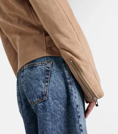 Alaïa Alaïa Suede biker jacket | Thumbnail 3 Alaïa Alaïa Suede biker jacket | Thumbnail 3