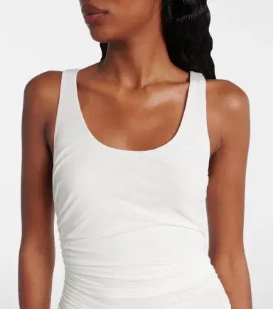 Alaïa Alaïa Asymmetric gathered jersey maxi dress | Thumbnail 4