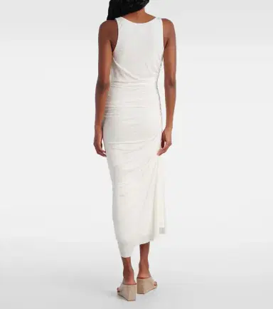 Alaïa Alaïa Asymmetric gathered jersey maxi dress | Thumbnail 5