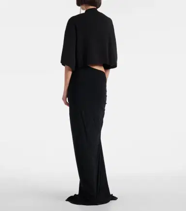 Alaïa Alaïa Gathered jersey maxi skirt | Thumbnail 3