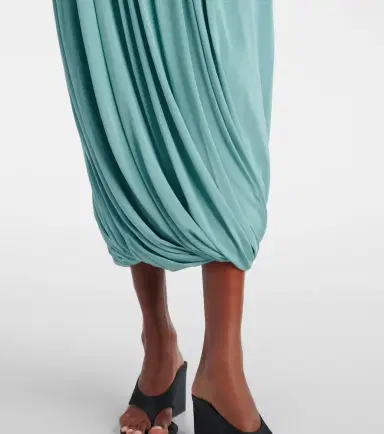 Alaïa Alaïa Gathered jersey midi skirt | Thumbnail 5