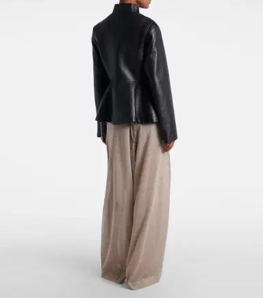 Alaïa Alaïa Peplum leather jacket | Thumbnail 4 Alaïa Alaïa Peplum leather jacket | Thumbnail 4