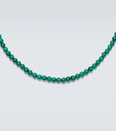Mateo 14kt gold beaded necklace with malachite | Thumbnail 3 Mateo 14kt gold beaded necklace with malachite | Thumbnail 3