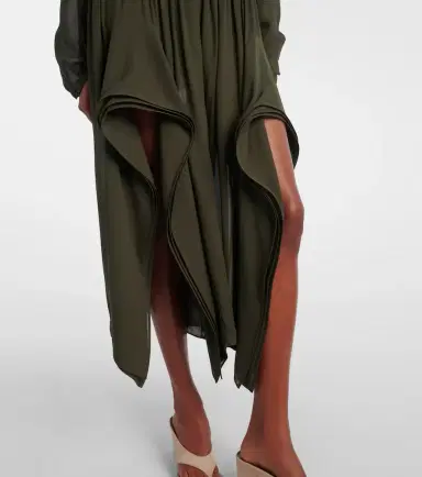 Alaïa Alaïa Ruffled georgette wide-leg pants | Thumbnail 5
