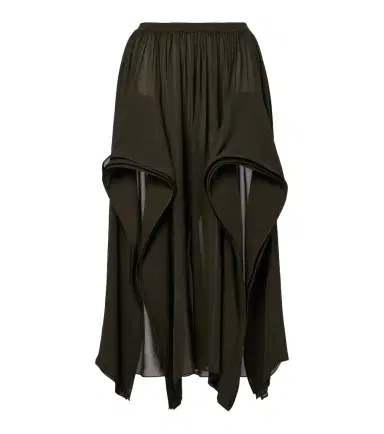 Alaïa Alaïa Ruffled georgette wide-leg pants | Thumbnail 1