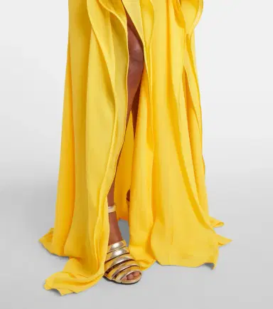 Alaïa Alaïa Ruffled georgette maxi dress | Thumbnail 2