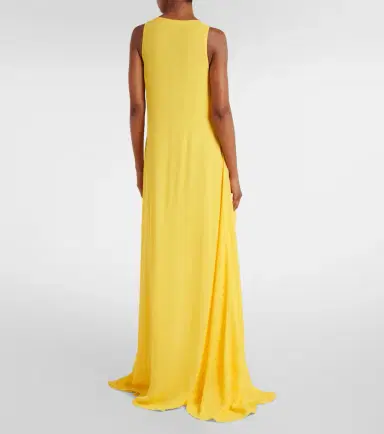 Alaïa Alaïa Ruffled georgette maxi dress | Thumbnail 3