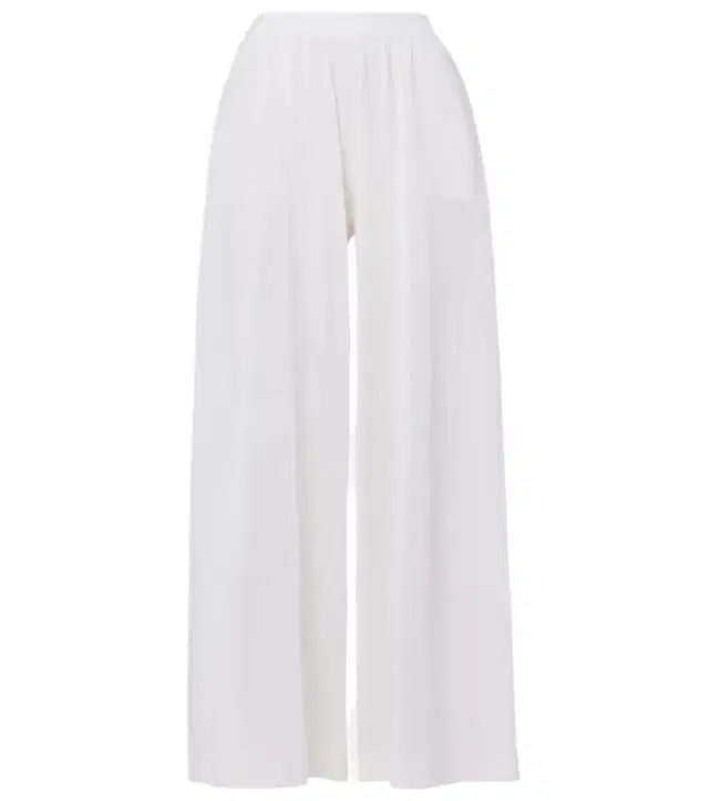 Alaia Alaïa Linen and silk wide-leg pants