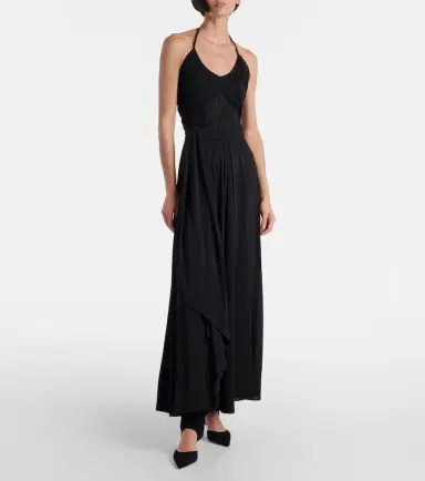 Alaïa Alaïa Cross draped gathered maxi dress | Thumbnail 2
