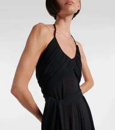 Alaïa Alaïa Cross draped gathered maxi dress | Thumbnail 7